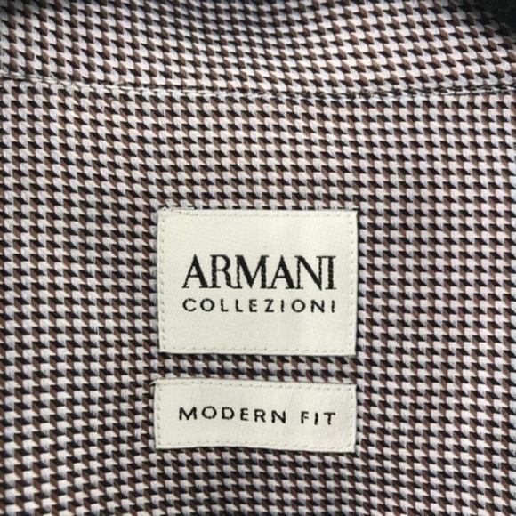Armani Collezioni Mens Modern Fit Shirt Size 38/15/R 100% Cotton - Picture 9 of 14